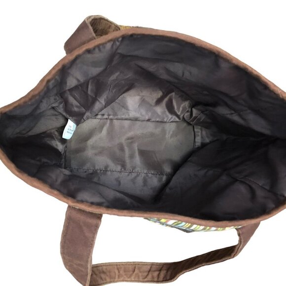 Lot of 3 Longaberger 2 Lunch Totes 1 Matching Clutch Fabric Lined Stripes VGC - Picture 4 of 11